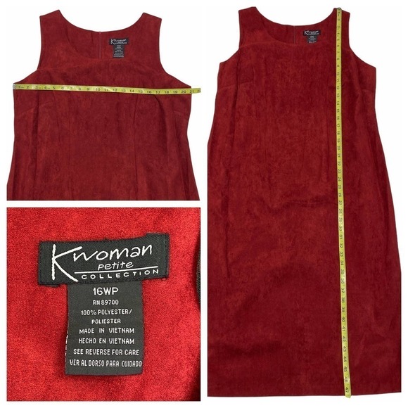 K Woman Faux-Suede Sheath Sleeveless Maxi Dress - Picture 10 of 11